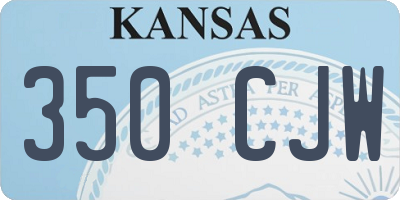 KS license plate 350CJW