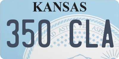 KS license plate 350CLA