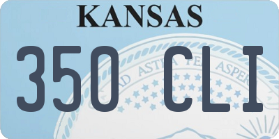 KS license plate 350CLI