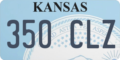KS license plate 350CLZ