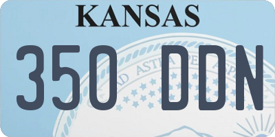 KS license plate 350DDN