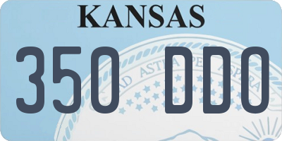 KS license plate 350DDO