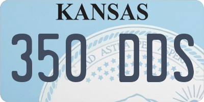 KS license plate 350DDS