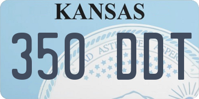 KS license plate 350DDT