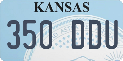 KS license plate 350DDU