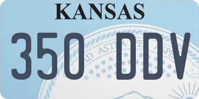 KS license plate 350DDV