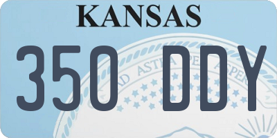 KS license plate 350DDY