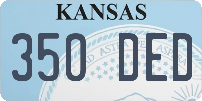 KS license plate 350DED