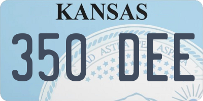 KS license plate 350DEE
