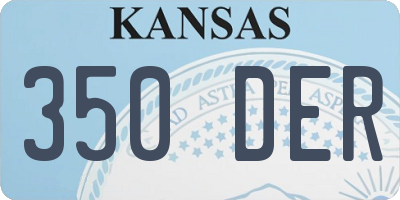 KS license plate 350DER