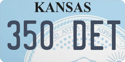 KS license plate 350DET