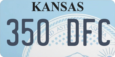 KS license plate 350DFC