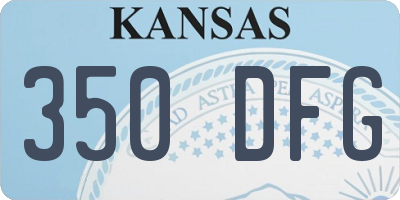 KS license plate 350DFG