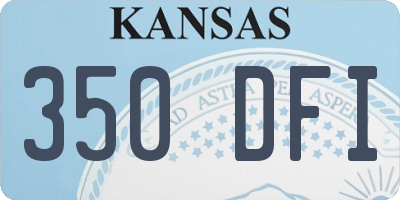 KS license plate 350DFI