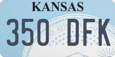 KS license plate 350DFK
