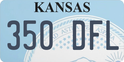 KS license plate 350DFL