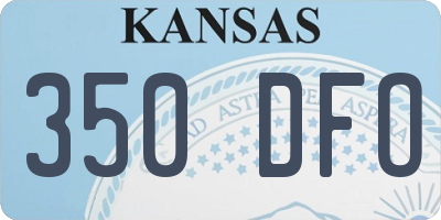 KS license plate 350DFO