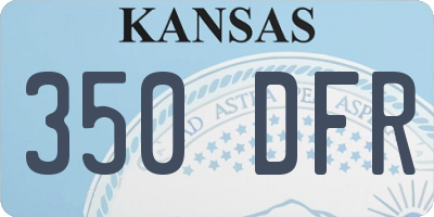 KS license plate 350DFR