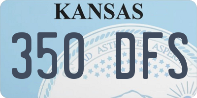 KS license plate 350DFS