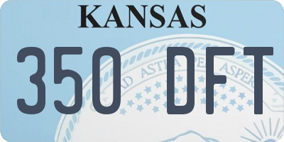 KS license plate 350DFT