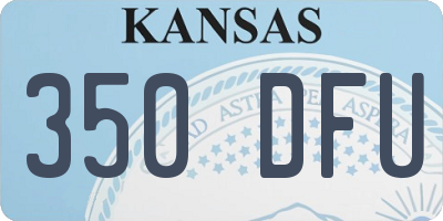 KS license plate 350DFU