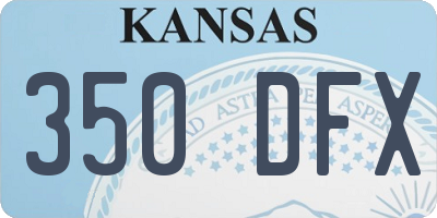 KS license plate 350DFX