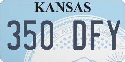 KS license plate 350DFY