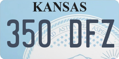 KS license plate 350DFZ