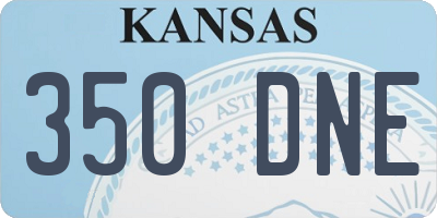 KS license plate 350DNE