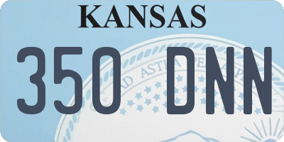 KS license plate 350DNN