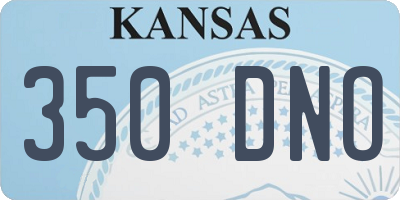 KS license plate 350DNO