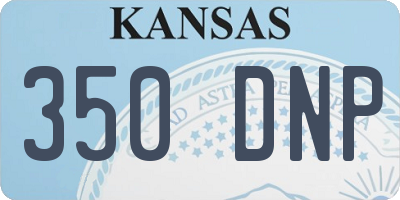 KS license plate 350DNP