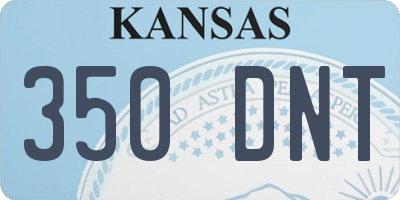 KS license plate 350DNT