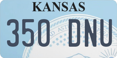 KS license plate 350DNU
