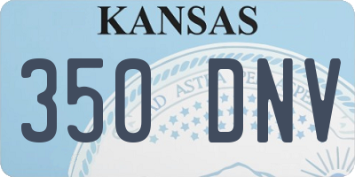 KS license plate 350DNV