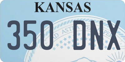 KS license plate 350DNX