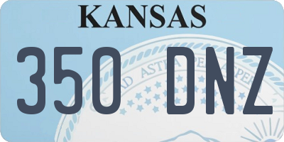 KS license plate 350DNZ