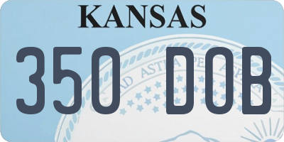 KS license plate 350DOB