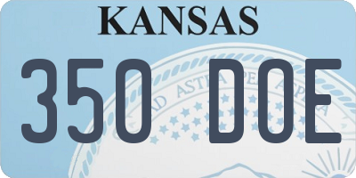 KS license plate 350DOE