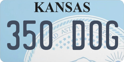 KS license plate 350DOG