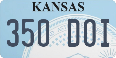 KS license plate 350DOI