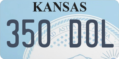KS license plate 350DOL