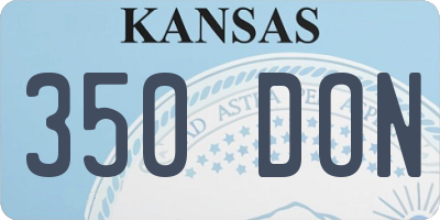 KS license plate 350DON