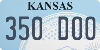 KS license plate 350DOO