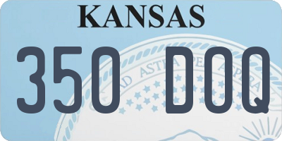 KS license plate 350DOQ