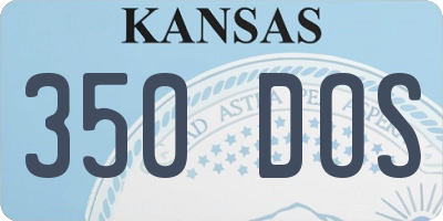KS license plate 350DOS