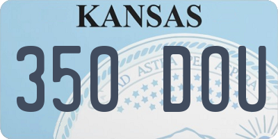 KS license plate 350DOU