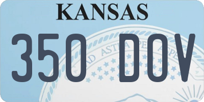 KS license plate 350DOV