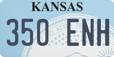 KS license plate 350ENH