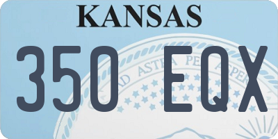 KS license plate 350EQX